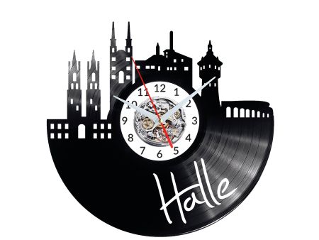 Halle Vinyl Zegar Ścienny Płyta Winylowa Nowoczesny 
Dekoracyjny Na Prezent Urodziny