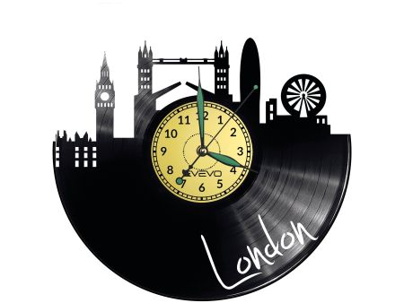 London Vinyl Zegar Ścienny Płyta Winylowa Nowoczesny 
Dekoracyjny Na Prezent Urodziny