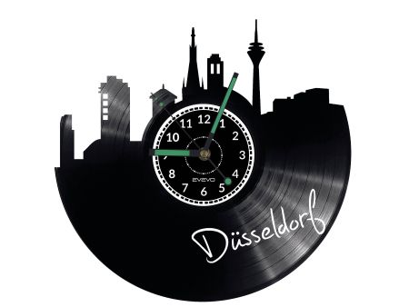 Dusseldorf Vinyl Zegar Ścienny Płyta Winylowa Nowoczesny 
Dekoracyjny Na Prezent Urodziny