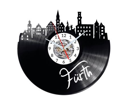 Furth Vinyl Zegar Ścienny Płyta Winylowa Nowoczesny 
Dekoracyjny Na Prezent Urodziny