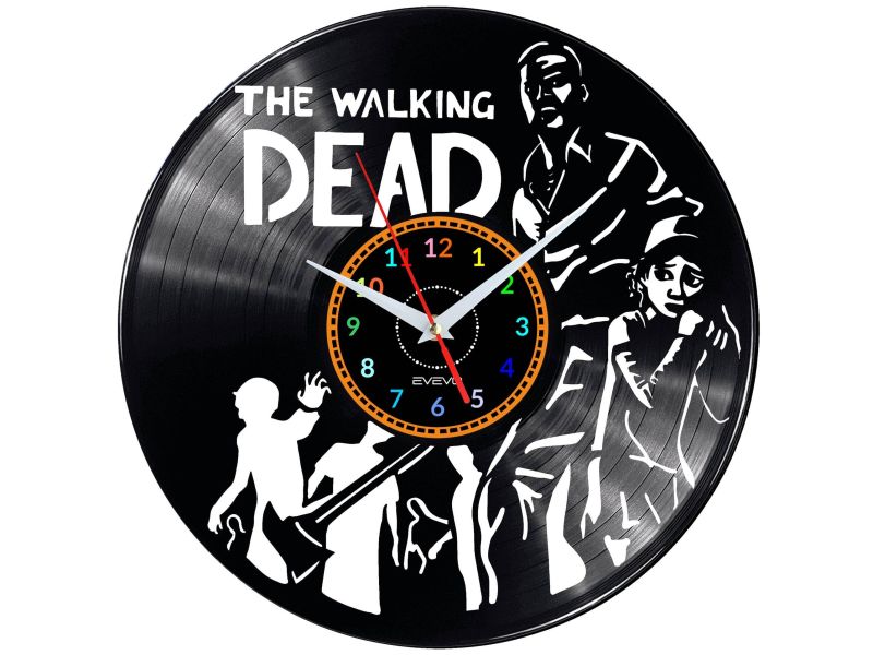 The Walking Dead  Vinyl Zegar Ścienny Płyta Winylowa Nowoczesny 
Dekoracyjny Na Prezent Urodziny