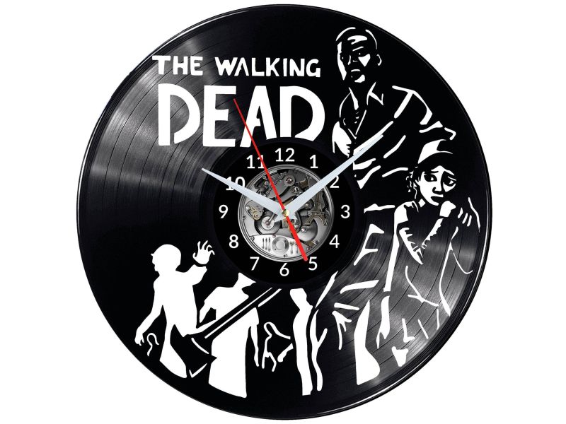 The Walking Dead  Vinyl Zegar Ścienny Płyta Winylowa Nowoczesny 
Dekoracyjny Na Prezent Urodziny