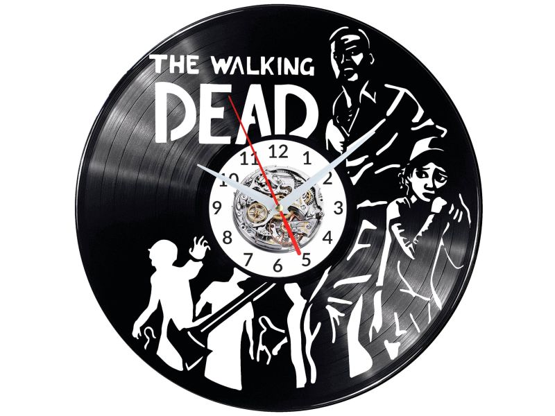 The Walking Dead  Vinyl Zegar Ścienny Płyta Winylowa Nowoczesny 
Dekoracyjny Na Prezent Urodziny