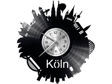 Koln Vinyl Zegar Ścienny Płyta Winylowa Nowoczesny 
Dekoracyjny Na Prezent Urodziny