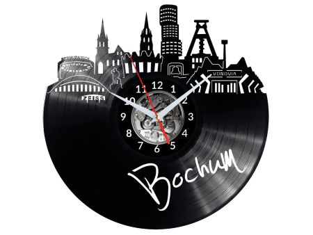 Bochum Vinyl Zegar Ścienny Płyta Winylowa Nowoczesny 
Dekoracyjny Na Prezent Urodziny