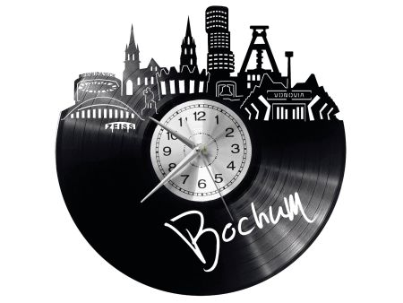 Bochum Vinyl Zegar Ścienny Płyta Winylowa Nowoczesny 
Dekoracyjny Na Prezent Urodziny