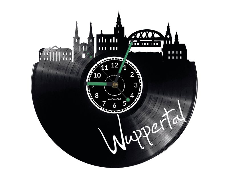 Wuppertal Vinyl Zegar Ścienny Płyta Winylowa Nowoczesny 
Dekoracyjny Na Prezent Urodziny