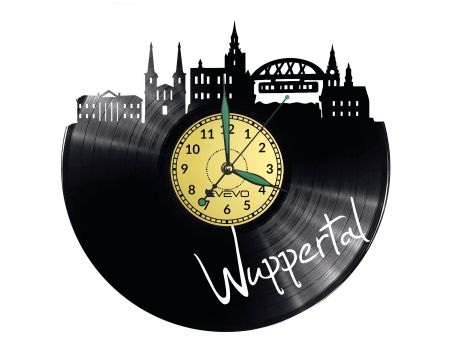 Wuppertal Vinyl Zegar Ścienny Płyta Winylowa Nowoczesny 
Dekoracyjny Na Prezent Urodziny