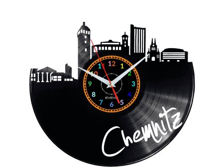 Chemnitz Vinyl Zegar Ścienny Płyta Winylowa Nowoczesny 
Dekoracyjny Na Prezent Urodziny