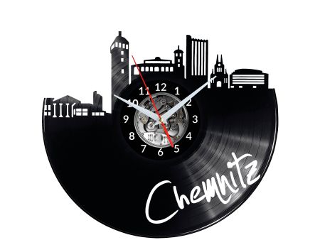 Chemnitz Vinyl Zegar Ścienny Płyta Winylowa Nowoczesny 
Dekoracyjny Na Prezent Urodziny