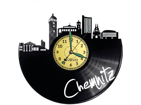 Chemnitz Vinyl Zegar Ścienny Płyta Winylowa Nowoczesny 
Dekoracyjny Na Prezent Urodziny