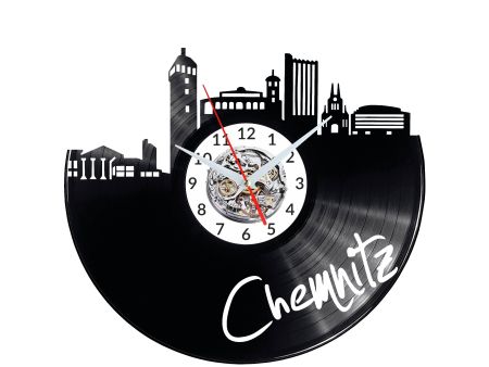 Chemnitz Vinyl Zegar Ścienny Płyta Winylowa Nowoczesny 
Dekoracyjny Na Prezent Urodziny