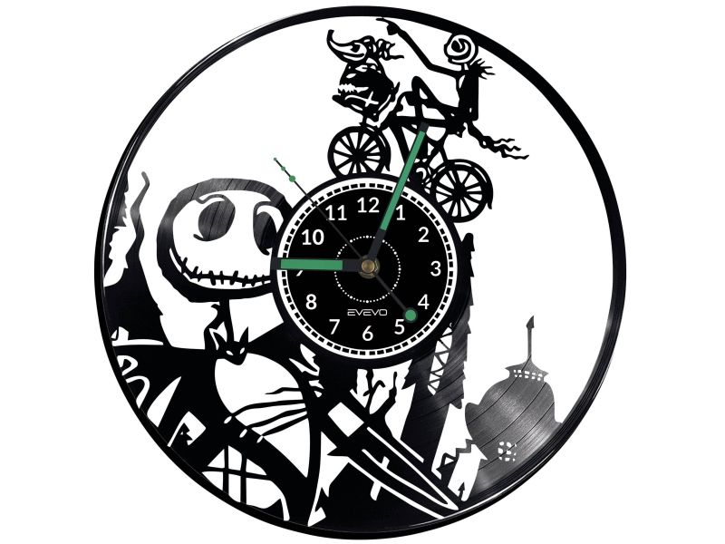 Nightmare before Christmas Vinyl Zegar Ścienny Płyta Winylowa Nowoczesny 
Dekoracyjny Na Prezent Urodziny