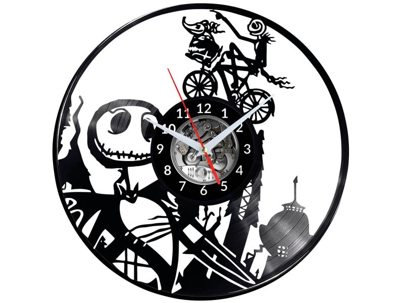 Nightmare before Christmas Vinyl Zegar Ścienny Płyta Winylowa Nowoczesny 
Dekoracyjny Na Prezent Urodziny