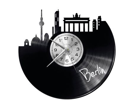 Berlin Vinyl Zegar Ścienny Płyta Winylowa Nowoczesny 
Dekoracyjny Na Prezent Urodziny