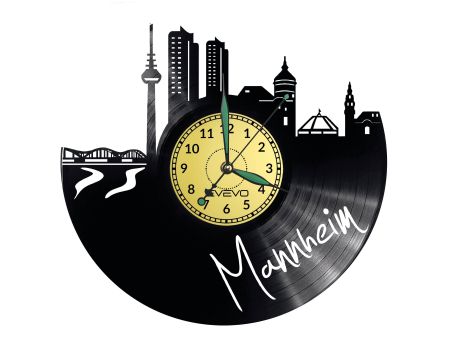 Mannheim Vinyl Zegar Ścienny Płyta Winylowa Nowoczesny 
Dekoracyjny Na Prezent Urodziny