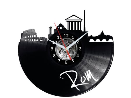 Rom Vinyl Zegar Ścienny Płyta Winylowa Nowoczesny 
Dekoracyjny Na Prezent Urodziny