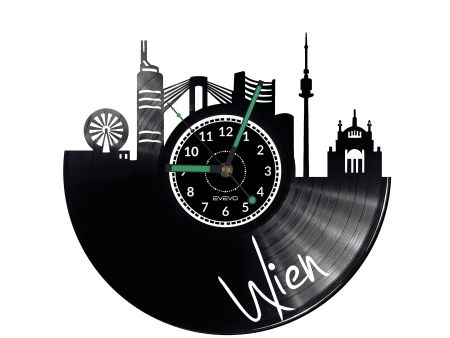 Wien Vinyl Zegar Ścienny Płyta Winylowa Nowoczesny 
Dekoracyjny Na Prezent Urodziny