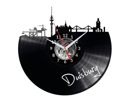 Duisburg Vinyl Zegar Ścienny Płyta Winylowa Nowoczesny 
Dekoracyjny Na Prezent Urodziny