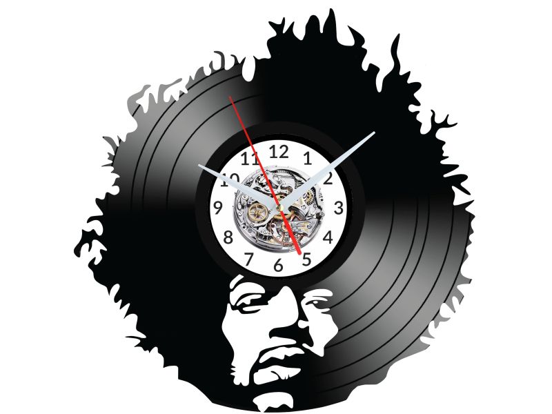 Jimmy Hendrix Vinyl Zegar Ścienny Płyta Winylowa Nowoczesny 
Dekoracyjny Na Prezent Urodziny