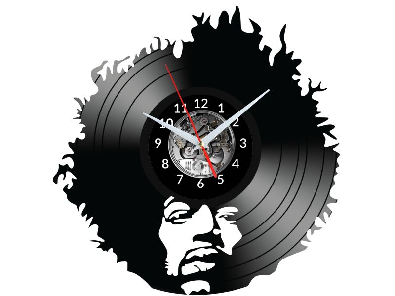 Jimmy Hendrix Vinyl Zegar Ścienny Płyta Winylowa Nowoczesny 
Dekoracyjny Na Prezent Urodziny