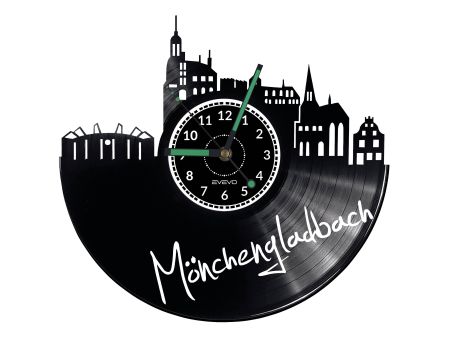 Monchengladbach Vinyl Zegar Ścienny Płyta Winylowa Nowoczesny Dekoracyjny Na Prezent Urodziny