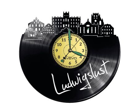 Ludwigslust Vinyl Zegar Ścienny Płyta Winylowa Nowoczesny 
Dekoracyjny Na Prezent Urodziny