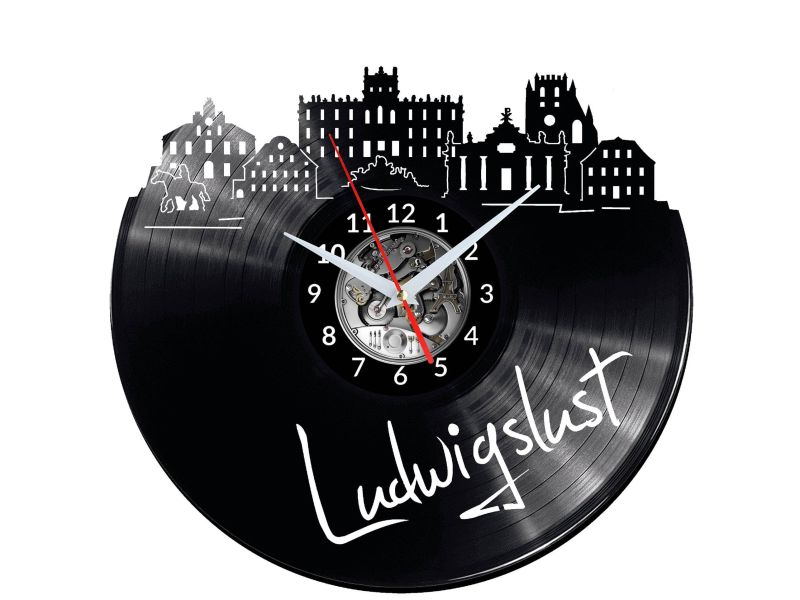 Ludwigslust Vinyl Zegar Ścienny Płyta Winylowa Nowoczesny 
Dekoracyjny Na Prezent Urodziny