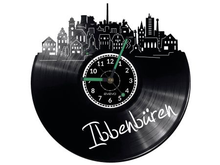 Ibbenburen Vinyl Zegar Ścienny Płyta Winylowa Nowoczesny 
Dekoracyjny Na Prezent Urodziny