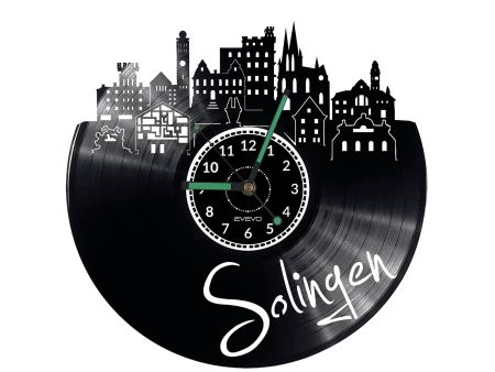 Solingen Vinyl Zegar Ścienny Płyta Winylowa Nowoczesny 
Dekoracyjny Na Prezent Urodziny