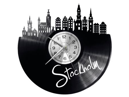 Stockholm Vinyl Zegar Ścienny Płyta Winylowa Nowoczesny 
Dekoracyjny Na Prezent Urodziny