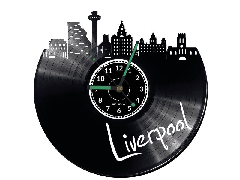 Liverpool Vinyl Zegar Ścienny Płyta Winylowa Nowoczesny 
Dekoracyjny Na Prezent Urodziny