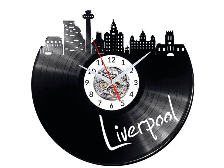 Liverpool Vinyl Zegar Ścienny Płyta Winylowa Nowoczesny 
Dekoracyjny Na Prezent Urodziny