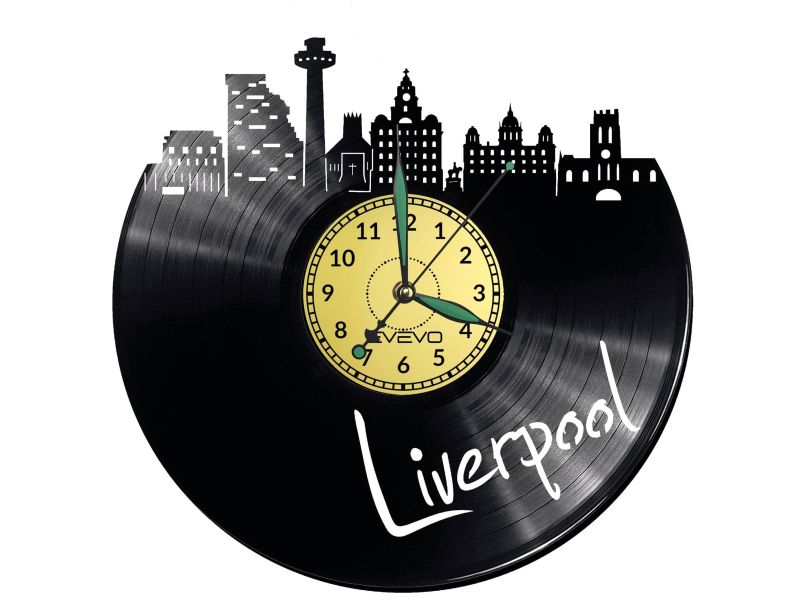 Liverpool Vinyl Zegar Ścienny Płyta Winylowa Nowoczesny 
Dekoracyjny Na Prezent Urodziny