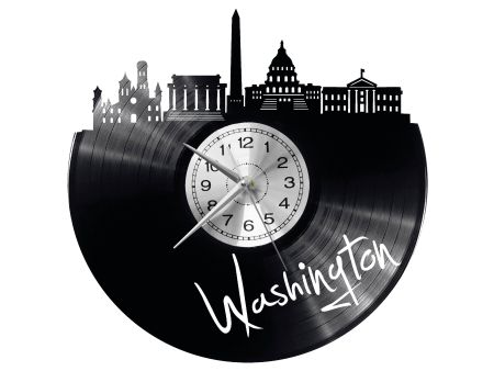 Washington Vinyl Zegar Ścienny Płyta Winylowa Nowoczesny 
Dekoracyjny Na Prezent Urodziny