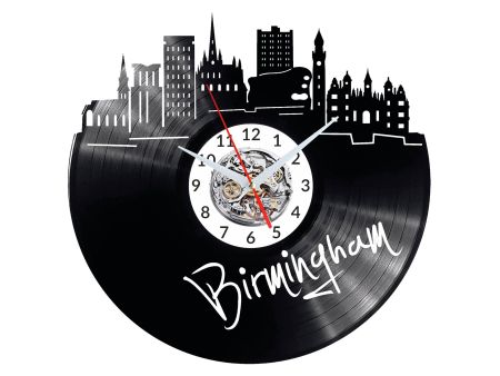 Birmingham Vinyl Zegar Ścienny Płyta Winylowa Nowoczesny 
Dekoracyjny Na Prezent Urodziny