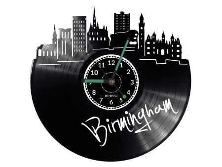 Birmingham Vinyl Zegar Ścienny Płyta Winylowa Nowoczesny 
Dekoracyjny Na Prezent Urodziny