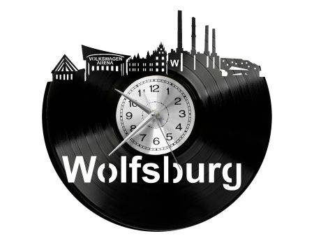 Wolfsburg Vinyl Zegar Ścienny Płyta Winylowa Nowoczesny 
Dekoracyjny Na Prezent Urodziny