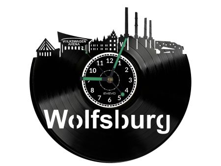 Wolfsburg Vinyl Zegar Ścienny Płyta Winylowa Nowoczesny 
Dekoracyjny Na Prezent Urodziny