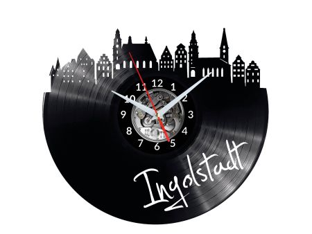 Ingolstadt Vinyl Zegar Ścienny Płyta Winylowa Nowoczesny 
Dekoracyjny Na Prezent Urodziny