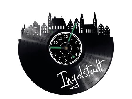 Ingolstadt Vinyl Zegar Ścienny Płyta Winylowa Nowoczesny 
Dekoracyjny Na Prezent Urodziny