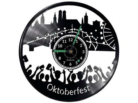 Oktoberfest Vinyl Zegar Ścienny Płyta Winylowa Nowoczesny 
Dekoracyjny Na Prezent Urodziny