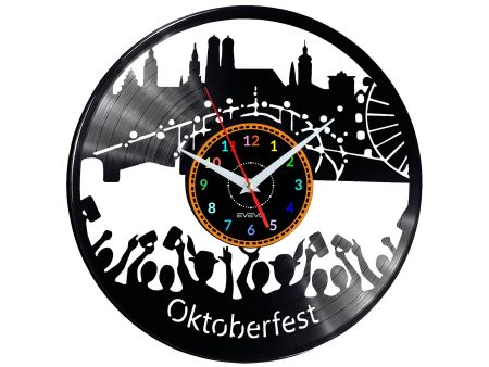 Oktoberfest Vinyl Zegar Ścienny Płyta Winylowa Nowoczesny 
Dekoracyjny Na Prezent Urodziny