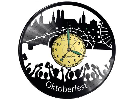 Oktoberfest Vinyl Zegar Ścienny Płyta Winylowa Nowoczesny 
Dekoracyjny Na Prezent Urodziny