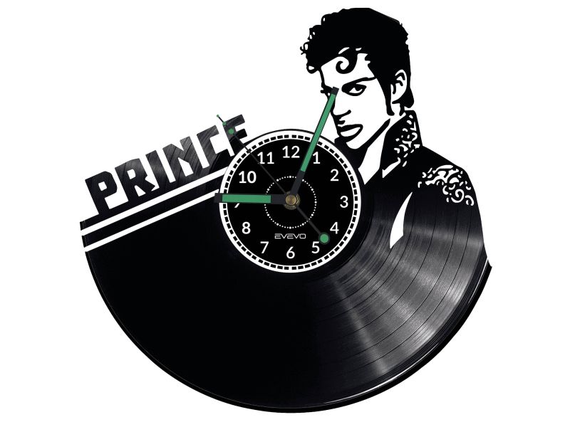 Prince Vinyl Zegar Ścienny Płyta Winylowa Nowoczesny 
Dekoracyjny Na Prezent Urodziny