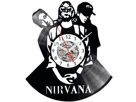 Nirvana Vinyl Zegar Ścienny Płyta Winylowa Nowoczesny 
Dekoracyjny Na Prezent Urodziny