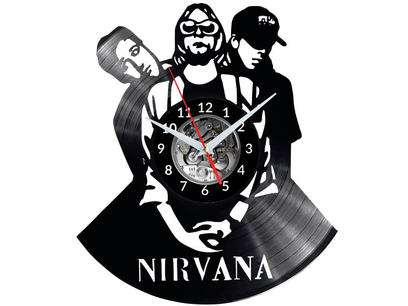 Nirvana Vinyl Zegar Ścienny Płyta Winylowa Nowoczesny 
Dekoracyjny Na Prezent Urodziny