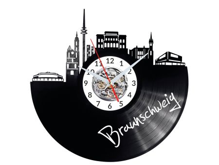 Braunschweig Vinyl Zegar Ścienny Płyta Winylowa Nowoczesny 
Dekoracyjny Na Prezent Urodziny