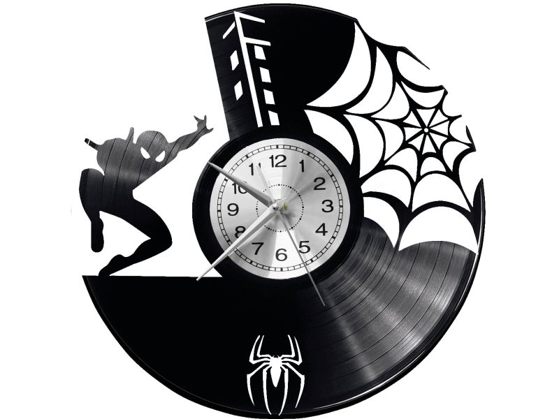 Spiderman Vinyl Zegar Ścienny Płyta Winylowa Nowoczesny 
Dekoracyjny Na Prezent Urodziny