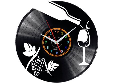 Wino Vinyl Zegar Ścienny Płyta Winylowa Nowoczesny 
Dekoracyjny Na Prezent Urodziny